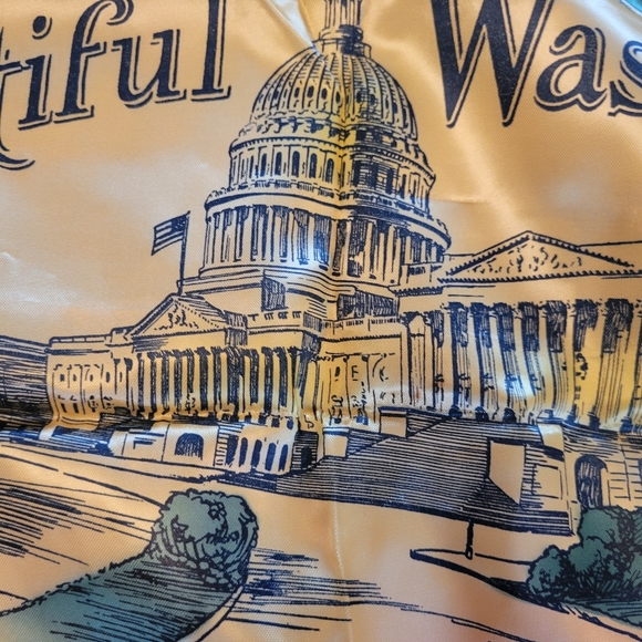 Vintage Washington DC Souvenir Pillow Cover ~ White House ~ Cherry Blossoms - Picture 7 of 14